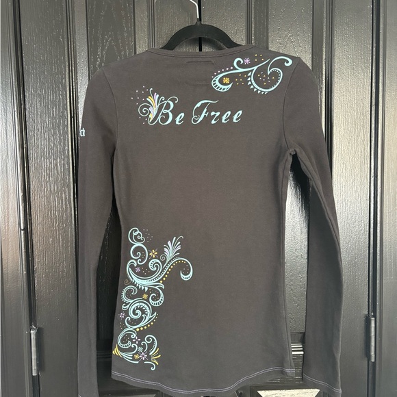 Alp N Rock Black Long Sleeve Tee with Blue and Purple Accents - Picture 6 of 8